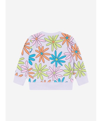 Stella McCartney Baby Girls Flower Print Sweatshirt in Purple votre