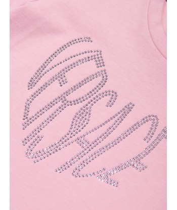 Versace Girls Diamante Logo T-Shirt in Pink 2 - 3 jours ouvrés.