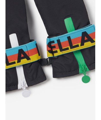 Stella McCartney Kids Logo Ski Mittens in Black Livraison rapide