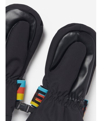 Stella McCartney Kids Logo Ski Mittens in Black Livraison rapide