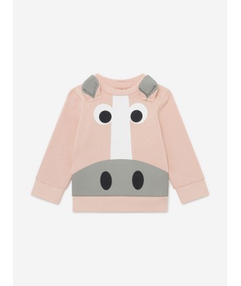 Stella McCartney Baby Girls Horse Sweatshirt in Pink Fin de série