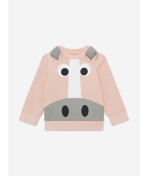 Stella McCartney Baby Girls Horse Sweatshirt in Pink Fin de série