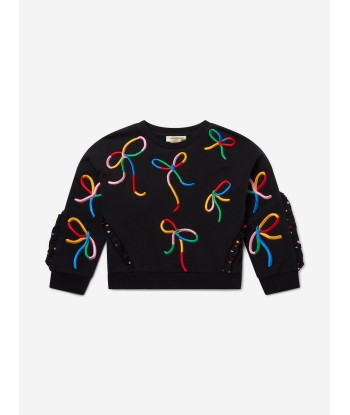 Stella McCartney Girls Bow Sweatshirt in Black online