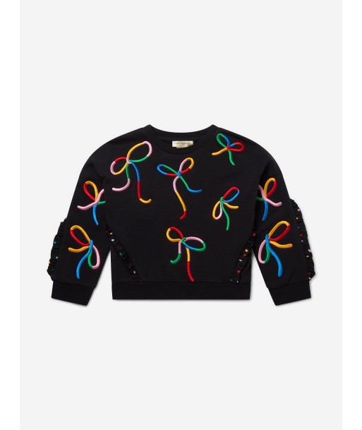 Stella McCartney Girls Bow Sweatshirt in Black online