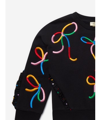 Stella McCartney Girls Bow Sweatshirt in Black online