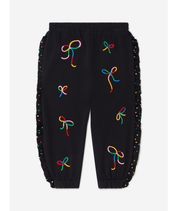 Stella McCartney Girls Bow Joggers in Black le des métaux précieux