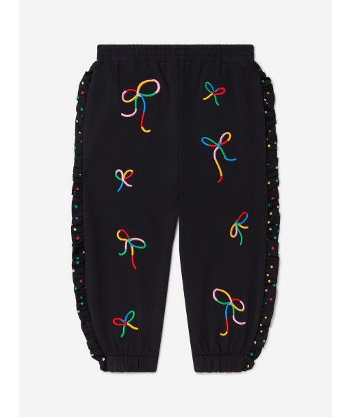 Stella McCartney Girls Bow Joggers in Black le des métaux précieux