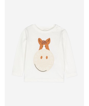 Stella McCartney Baby Horse Logo T-Shirt in Ivory vente chaude votre 