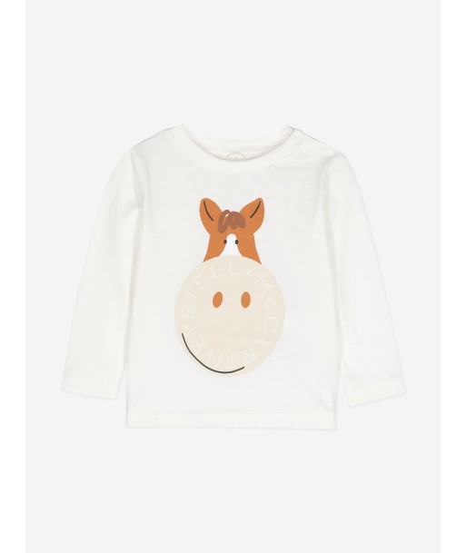 Stella McCartney Baby Horse Logo T-Shirt in Ivory vente chaude votre 