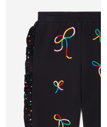 Stella McCartney Girls Bow Joggers in Black le des métaux précieux