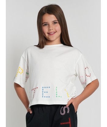 Stella McCartney Girls Logo T-Shirt in Ivory les muscles