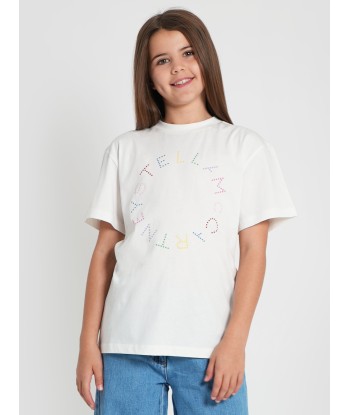 Stella McCartney Girls Circle Logo T-Shirt in Ivory acheter