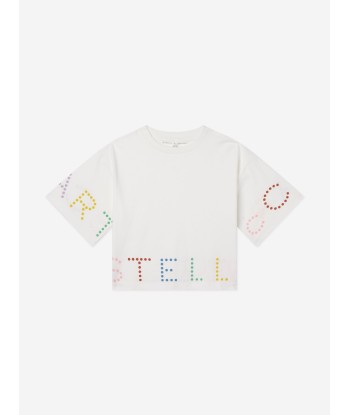 Stella McCartney Girls Logo T-Shirt in Ivory les muscles