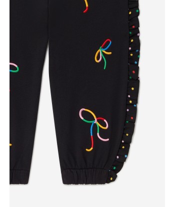 Stella McCartney Girls Bow Joggers in Black le des métaux précieux