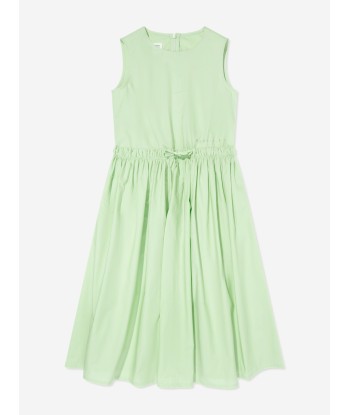 MM6 Maison Margiela Girls Sleeveless Poplin Dress in Green acheter en ligne