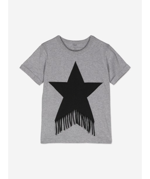 Stella McCartney Girls Tassel Star T-Shirt in Grey pas cheres