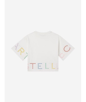 Stella McCartney Girls Logo T-Shirt in Ivory les muscles