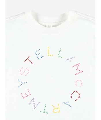 Stella McCartney Girls Circle Logo T-Shirt in Ivory acheter