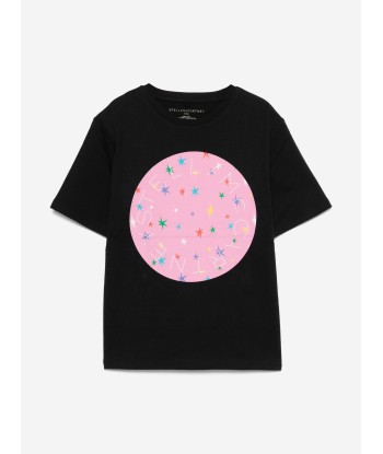 Stella McCartney Girls Logo Print T-Shirt in Black la colonne vertébrale