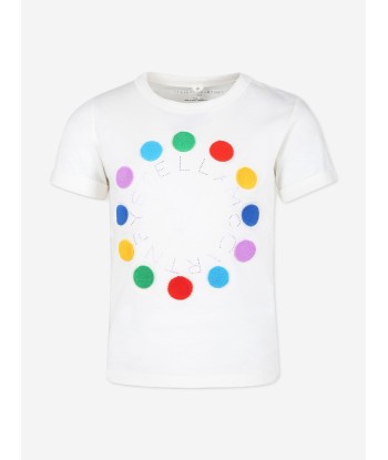 Stella McCartney Girls Logo T-Shirt in Ivory Véritable concentré