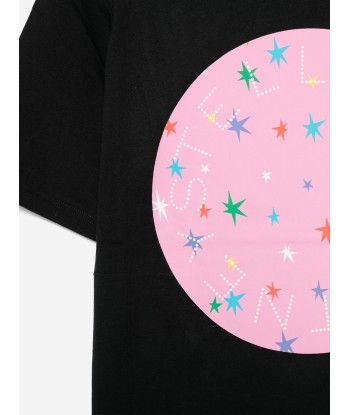 Stella McCartney Girls Logo Print T-Shirt in Black la colonne vertébrale