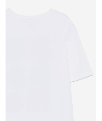 Stella McCartney Girls Logo Print T-Shirt in White chez Cornerstreet bien 