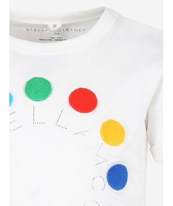 Stella McCartney Girls Logo T-Shirt in Ivory Véritable concentré