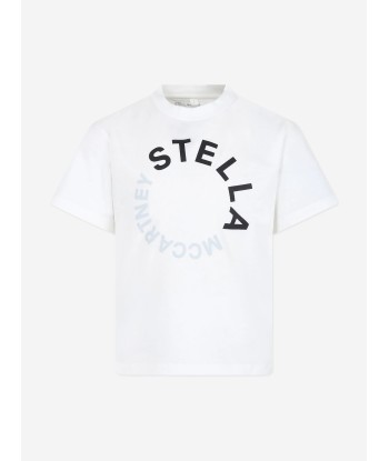 Stella McCartney Boys Circle Logo T-Shirt in Ivory Véritable concentré