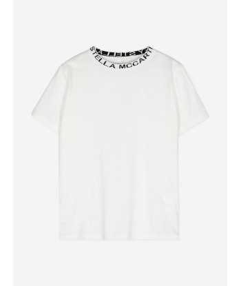 Stella McCartney Boys Logo T-Shirt in Ivory Les êtres humains sont 