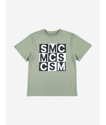 Stella McCartney Boys Logo Block T-Shirt in Green solde