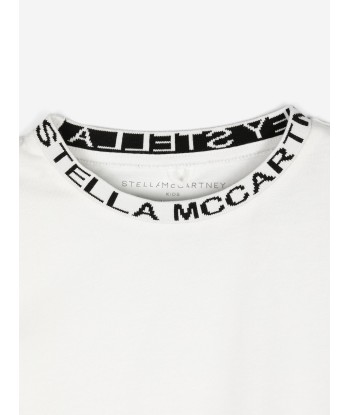 Stella McCartney Boys Logo T-Shirt in Ivory Les êtres humains sont 