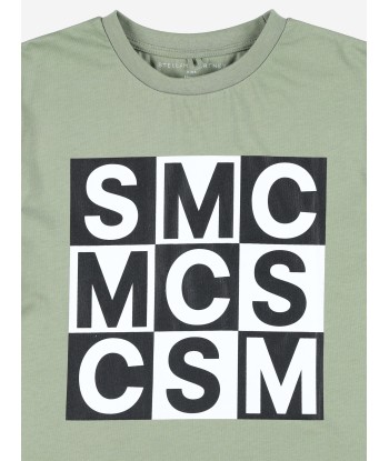 Stella McCartney Boys Logo Block T-Shirt in Green solde