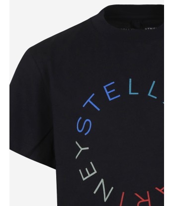 Stella McCartney Boys Circle Logo T-Shirt in Black vente chaude votre 