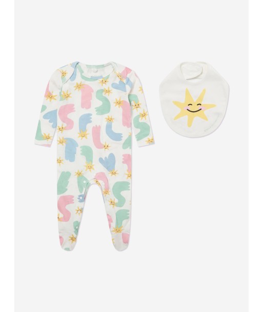 Stella McCartney Baby Girls Logo Babygrow Gift Set in Ivory commande en ligne