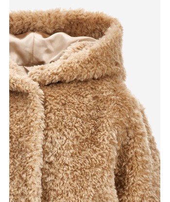 Monnalisa Girls Plush Faux Fur Jacket in Beige pour bénéficier 