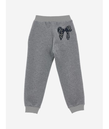 Monnalisa Girls Bow Joggers in Grey soldes