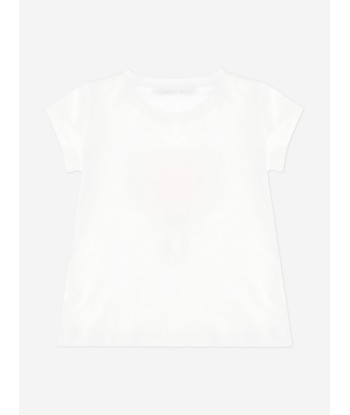 Monnalisa Girls Bow Print T-Shirt in Ivory En savoir plus