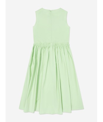 MM6 Maison Margiela Girls Sleeveless Poplin Dress in Green acheter en ligne