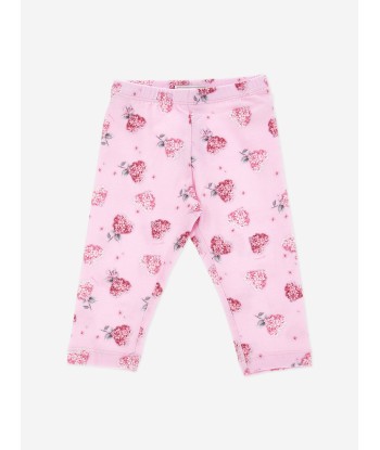 Monnalisa Baby Girls Floral Heart Leggings Set in Pink vente chaude votre 