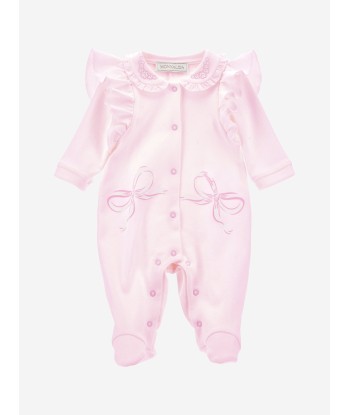 Monnalisa Baby Girls Bow Babygrow in Pink Découvrez la collection