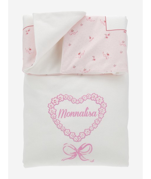 Monnalisa Baby Girls Cotton Padded Blanket in Ivory Economisez 