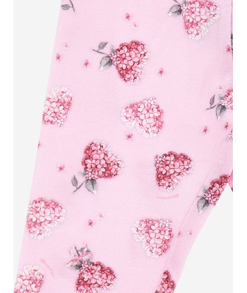 Monnalisa Baby Girls Floral Heart Leggings in Pink les ctes