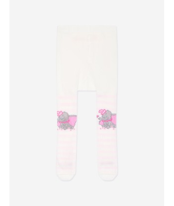 Monnalisa Baby Girls Striped Dumbo Tights in Ivory de pas cher