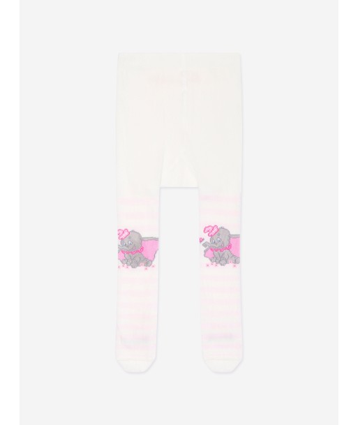 Monnalisa Baby Girls Striped Dumbo Tights in Ivory de pas cher